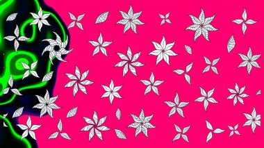 Egzotik çiçekler, morumsu renklerde botanik ve parlak klasik doğa. Raster illüstrasyonu. Klasik tropikal doğal elementlerin suluboya seti.