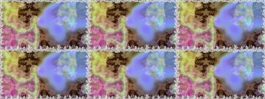 Raster illüstrasyonu. Tarafsız renklerde çiçekler. El çizimi çiçekleri olan soyut, pürüzsüz desen.