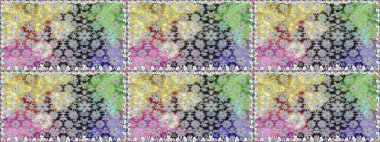 Raster illüstrasyonu. Kusursuz çiçek deseni duvar kâğıdı olarak kullanılabilir. Gri renkli çiçekler.