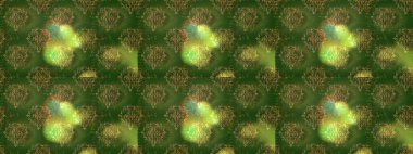 Kusursuz bir arka plan modeli. Yeşil, kahverengi ve nötr renklerde yaprakları olan yabani çiçekler. Suluboya, elle çizilmiş. Raster illüstrasyonu.