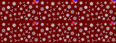 Tropik çiçekler. Gömlek, arka plan modelini çiz. Kırmızı renkte çiçekler.