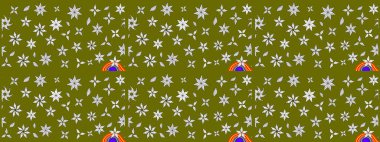 Çiçekli yaz çiçekleri. Küçük renkli çiçekler. Küçük çiçekte güzel bir desen. Robot resim. Motley illüstrasyonu. Moda baskıları için zarif bir şablon.