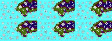 Raster. Güzel suluboya çiçekler, parlak boya çiçek desenli eskiz arka planı..