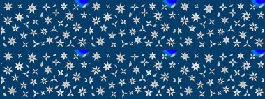 Sevgililer günü ve tebrik kartı konsepti için şık bir davetiye. Manzaralı çiçek deseni. Üst manzara, yumuşak mavi renk tarzı. Çiçek kompozisyonu, el boyası, hassas şablon..