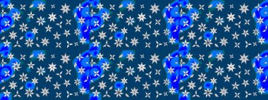 Kabile sanatı boho baskısı, klasik çiçek arkaplanı. Arkaplan dokusu, duvar kağıdı, mavi renkli çiçek teması. Soyut etnik raster çizim kalıbı.