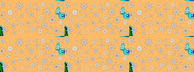 Sabıka fotoğraflarında, bebek kıyafetlerinde, duvar kâğıtlarında, paket kutularında falan kullanılabilir. Zarif, parlak ve eskiz bej desenli çiçek deseni. Raster..