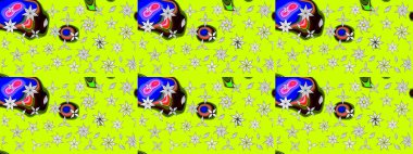 Doğal kozmetik ürünleri, parfüm, çiçekçi dükkanı için bahar ihalesi tasarımı. Yeşil lale çiçekli Raster eskiz deseni. Paket kağıdı için en iyisi. Karşılama ya da düğün geçmişi olarak kullanılabilir.