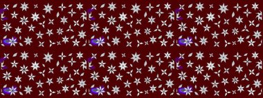 Güzel kumaş deseni. Raster illüstrasyonu. Raster illüstrasyonundaki çiçek desenli çizim. Kırmızı renklerde.