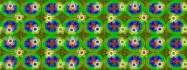 Soyut mandala veya kaprisli kar tanesi içini kaplamak sanat çizmek. Renkli arka plan üzerinde izole sevimli kar taneleri. Raster illüstrasyon.