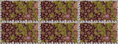 Raster. Colour Spring Theme seamless pattern Background. Flat Flower Elements Design.