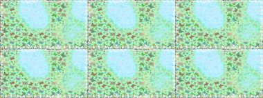 Raster illüstrasyonu. Karala, karala, karala. Tekstil baskısı için ekose kelebek. Tarafsız ve yeşil renkler üzerine bir resim. Kusursuz desen.