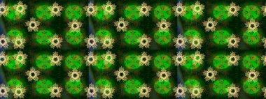 Çiçek Elementleri 'nin soyut geçmişi. Raster kış deseni. Yeşil, mavi ve gri renkler üzerine tasarım. Raster illüstrasyonu.