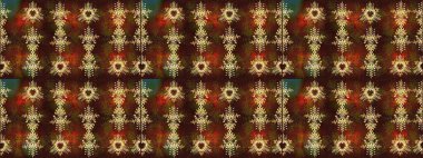 Raster resim. Raster kar taneleri desen. Renkli arka plan üzerinde raster sevimli kar taneleri.