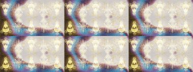 Beautiful decoration. Illustration snowflake. Symbol of winter. Isolated watercolor snowflakes on golden colors.