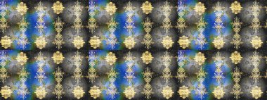 Raster illüstrasyonu. Yılbaşı kış tasarımı için renkli kar taneleri. Kar tanesi karalaması grafikleri elle çizilmiş.