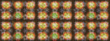 Renkli arka planda izole kar taneleri. Raster illüstrasyonu. Kar taneleri radyal kahverengi, gri ve nötr renkler.