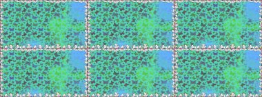 Doğadaki güzellik. Suluboya stilinde uçan kelebeklerin kusursuz deseni. Yeşil renklerin çizimi. Raster illüstrasyonu. Kumaş, Tekstil, Yazdırma ve Davetiye için arkaplan.