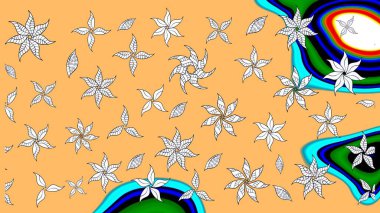 Tekstil, duvar kâğıdı, kapaklar, yüzey, baskı, hediye paketi, hatıra defteri, dekupaj. Taşralı şıklığı. Özgürlük stili Millefleur 'lar. Küçük yabani çiçeklerdeki halk modelini çiz..