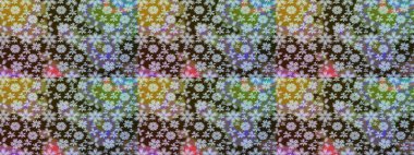 Kahverengi renkli çiçekler. Raster düz çiçek çizim deseni. Tasarım hediye paketi, tebrik kartları, posterler ve afiş tasarımı.