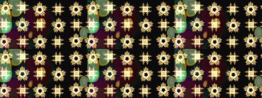 Raster illüstrasyonu. Çiçek deseni. Chichi 'nin kumaş kalıbını çiz. Düz Çiçek Elementleri Tasarımı. Renkli Bahar Teması çizim şablonu.