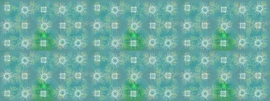 Soyut duvar kâğıdı, ambalaj dekorasyonu. Mavi, nötr ve yeşil renkler üzerine bir resim. Kışın sembolü, mutlu noeller, mutlu yeni yıl kutlaması Raster illüstrasyonu. Kar tanesi kadar basit..