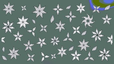 Çiçek arkaplanlı soyut zarafet eskiz deseni. Raster Güzel kumaş deseni.