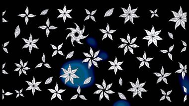 Raster - stok. Siyah çiçekli eskiz deseni, suluboya çiçek deseni, sevimli çiçek, duvar kağıdı, kart veya kumaş için fayanslı.