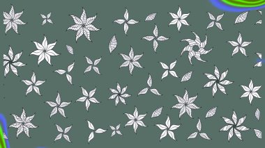 Küçük çiçekte güzel bir çiçek deseni var. Çiçekli çiçek deseni, suluboya. Raster deseni.