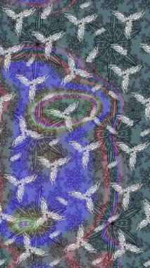 Tarafsız renklerde çiçekler. Çizim çiçek deseni duvar kâğıdı olarak kullanılabilir. Raster illüstrasyonu.