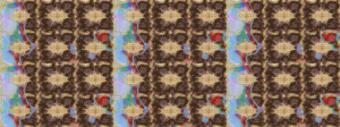 Damask çizim kalıbı arka planı tekrarlıyor. Antika altın tekrarlanabilir duvar kağıdı. Barok tarzında altın çiçek süsü. Kahverengi renklerde altın element.