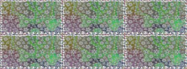 Raster illüstrasyonu. Gri renklerde. Çiçek. Kusursuz dekoratif arka plan, çiçek mandala.