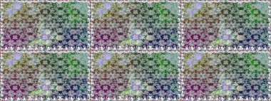 Raster illüstrasyonu. Gri renkli Asya tekstili. Kusursuz çiçek deseni.