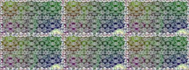 Çiçek duvar kağıdı. Raster illüstrasyonu. Gri renklerde. Hint süsü. Kusursuz desen. Renkli süs kenarı.