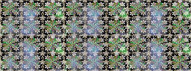 Sarma, tekstil ve duvar kâğıdı için kusursuz çiçek arkaplanı. Yumuşak fayans. Klasik çiçek desenli. Yumuşak pamuk tasarımı. Raster taze dokusu.