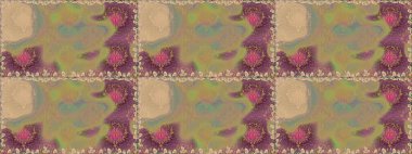 Bej renkli çiçekler. Elle boyanmış suluboya, kusursuz çiçekler ve bitkiler..