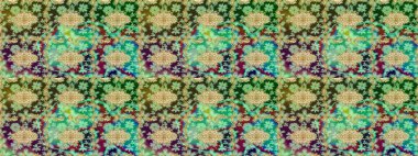 Klasik klasik klasik arka plan. Yeşil renkler ve altın elementler üzerine çizim. Klasik Raster Golden eskiz kalıbı. Geleneksel oryantasyon süsü.