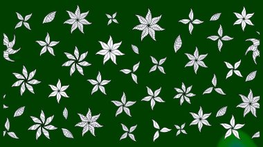 Robot resim. Raster illüstrasyonu. Küçük çiçekte sevimli çiçek deseni var..