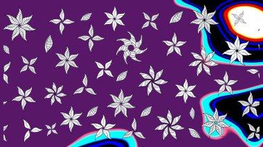 Organik motif arka planı. Çizim kalıbı. Raster illüstrasyonu. Ultraviyole kumaş deseni.