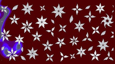 Eskiz geçmişi. Raster. Kumaş, tekstil, duvar kağıdı baskısı için. Eski usul. Raster illüstrasyonu. Tomurcukları çiçekli sevimli çiçek deseni..