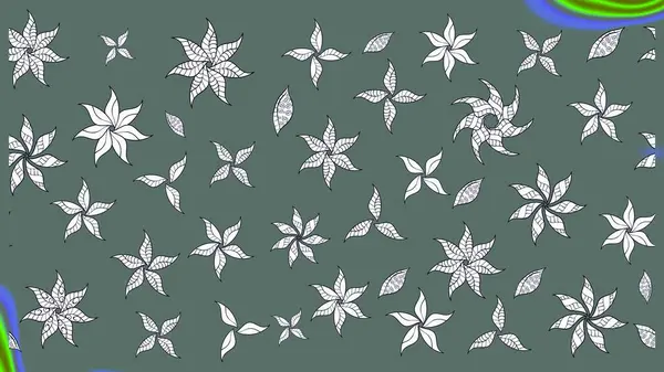 Küçük çiçekte güzel bir çiçek deseni var. Çiçekli çiçek deseni, suluboya. Raster deseni.