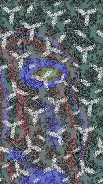 Gri renkli çiçekler. Renkli bahar temalı eskiz kalıbı. Düz Çiçek Elementleri Tasarım Raster illüstrasyonu. Çiçekli çiçek deseni, suluboya..