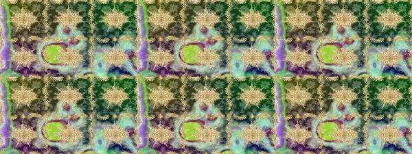 Damask çizimi tekrarlanıyor. Barok tarzında altın çiçekli süs. Yeşil renklerdeki altın element. Antika altın tekrarlanabilir duvar kağıdı.