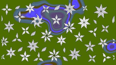 Tomurcukları çiçek olan sevimli bir çiçek deseni. Kumaş, tekstil, duvar kağıdı baskısı için. Raster illüstrasyonu. Raster. Eski usul. Taslak arkaplan.