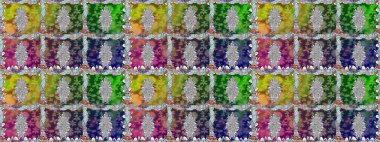 Düz Çiçek Elementleri Tasarımı. Renkli Bahar Temalı Kusursuz Arkaplan. Çiçeksiz desenli arka plan, yaz çiçekleri. Yeşil renkte çiçekler.