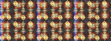 Renkli arka planda izole edilmiş kar tanelerinin düz tasarımı. Raster illüstrasyonu. Kar taneleri deseni. Kar tanesi süsleme deseni. Kar taneleri arkaplanı.