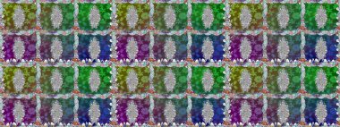 Raster illüstrasyonunda kusursuz çiçek deseni. Güzel kumaş deseni. Raster illüstrasyonu. Yeşil renklerde.