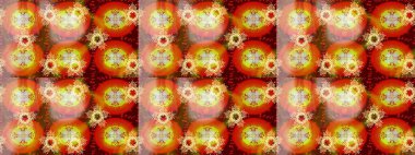 Raster kar taneleri deseni. Renkli arka planda güzel kar taneleri. Raster illüstrasyonu.