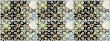 Tarafsız renklerde çiçekler. El çizimi çiçekli, soyut, pürüzsüz desen. Raster illüstrasyonu.