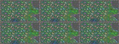 Çizim, karalama, karalama. Raster illüstrasyonu. Mavinin üzerinde güzel, pürüzsüz bir kelebek örtüsü var. Sonsuz. Giysi kumaşı için böcek dokusu parçası tekrarlanıyor. Bahar Kelebeği teması.