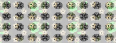 Retro tarzı, kış elementleri. Kar taneleri tasarımı. Modern soyut tasarım posteri, kapak, kart tasarımı nötr, gri ve yeşil renkler. Moda olmuş kar taneleri ve elementler Memphis kartları.